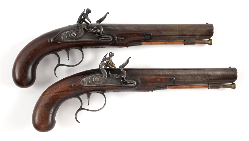 (A) PAIR OF REDFERN FLINTLOCK OFFICERS PISTOLS.
