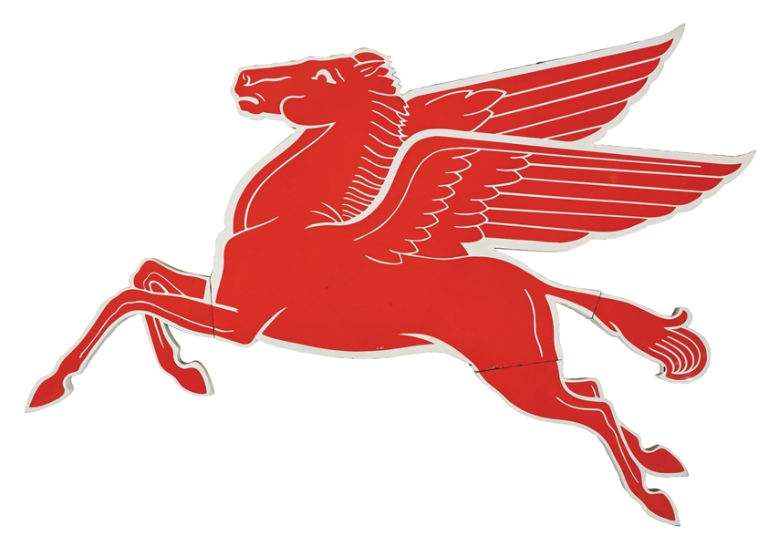 MOBIL PEGASUS PORCELAIN COOKIE CUTTER SIGN
