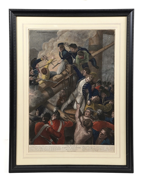 NAVAL BATTLE OFF GUADELOUPE, 1795: PRINT OF THE DEATH OF CAPTAIN FAULKNOR.