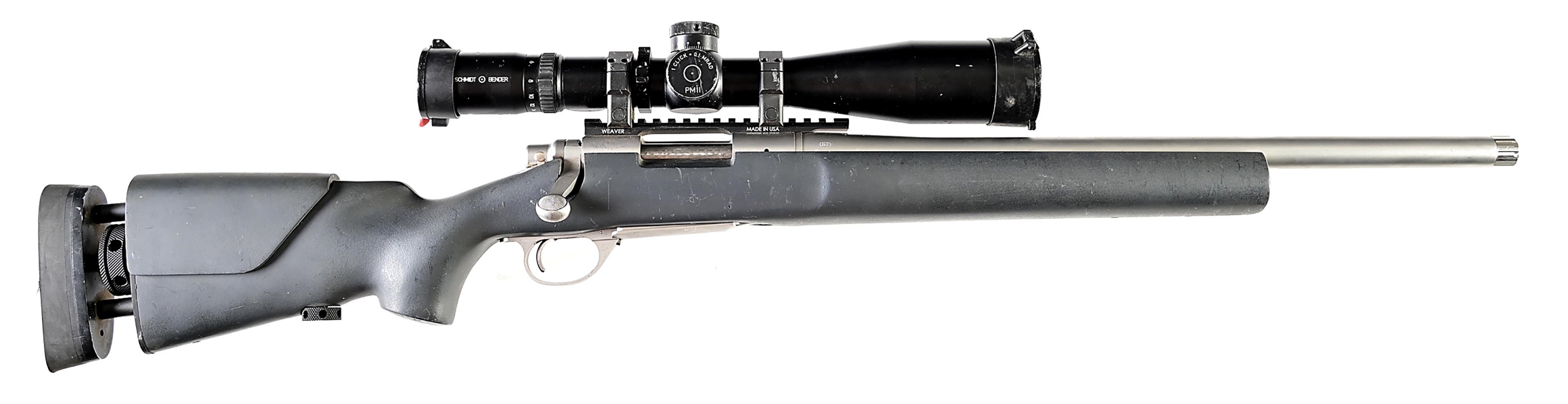 (M) REMINGTON MODEL 700 5R MILSPEC .308 BOLT ACTION RIFLE WITH SCHMIDT & BENDER GLASS.