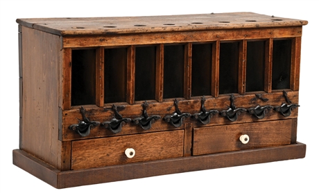 COUNTRY STORE OAK STEEL SHOT DISPENSER