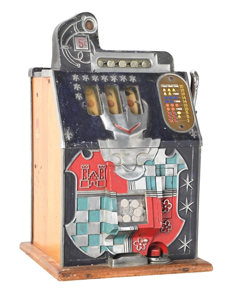 5¢ MILLS NOVELTY CO. CASTLE FRONT  SLOT MACHINE