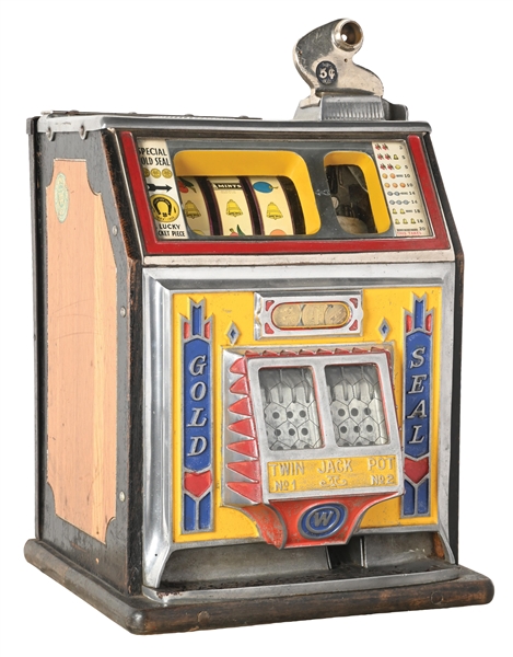5¢ WATLING MFG. GOLD SEAL  SLOT MACHINE WITH GOLD AWARD FEATURE