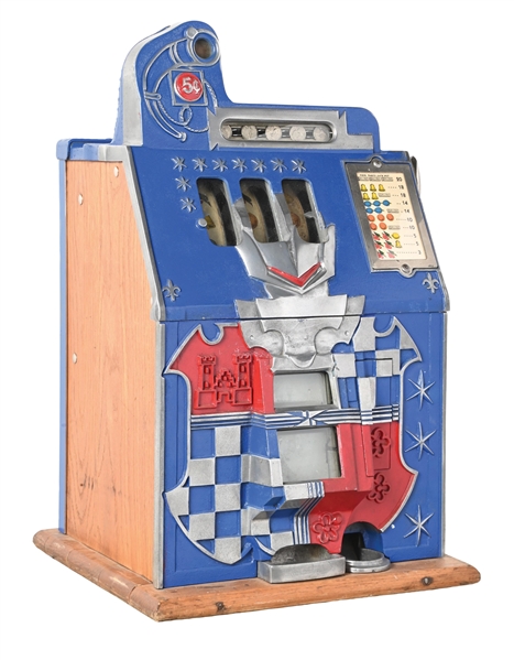 5¢ MILLS NOVELTY CO. CASTLE FRONT SLOT MACHINE 