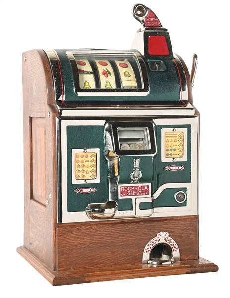 5¢ JENNINGS ROCK-OLA JACKPOT FRONT SLOT MACHINE