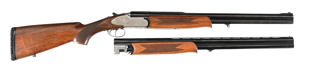 (M) EDUARD KETTNER OVER UNDER COMBINATION GUN AND SHOTGUN 2 BARREL SET.