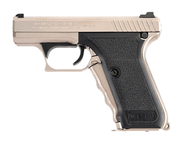 (M) VERY SCARCE NICKEL HECKLER & KOCH P7 M13 SEMI-AUTOMATIC PISTOL.