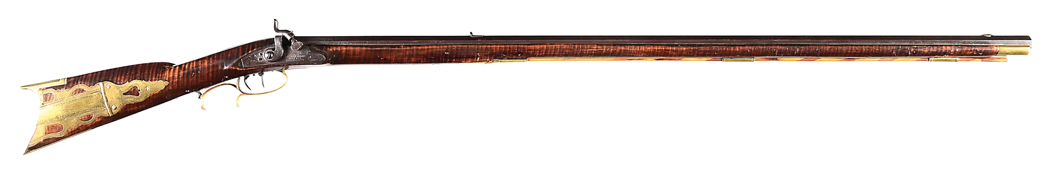 (A) UNSIGNED WILLIAM CRAIG ATTRIBUTED PERCUSSION KENTUCKY RIFLE.