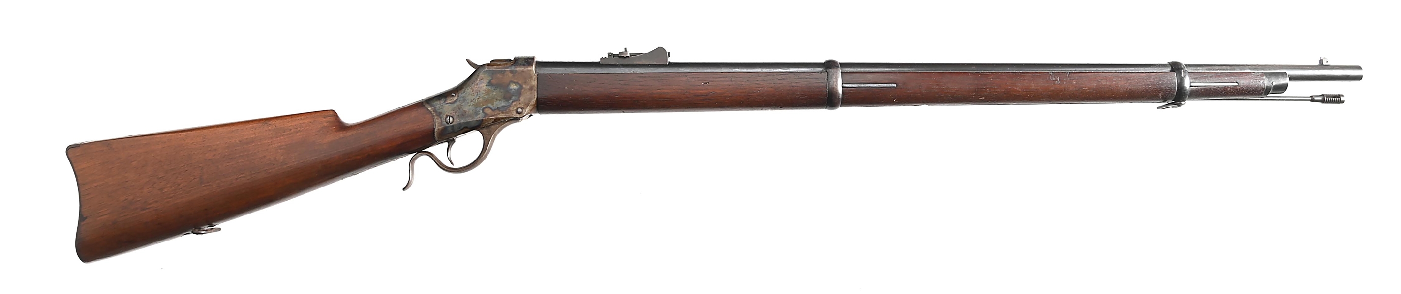 (A) RARE HIGH CONDITION WINCHESTER 1885 HIGH WALL .45-70 FALLING BLOCK RIFLE MUSKET.