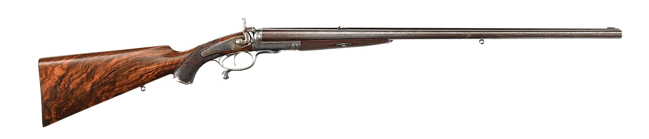 (A) JOSEPH LANG & SON .500 NO. 2 SIDE BY SIDE DOUBLE RIFLE WITH CASE.
