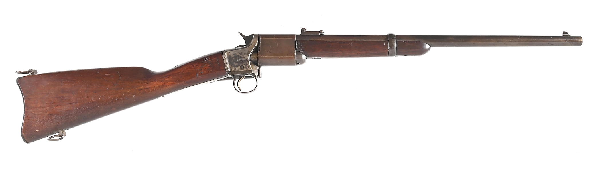 (A) FINE CONDITION TRIPLETT & SCOTT SWIVEL BREECH 22" CARBINE.