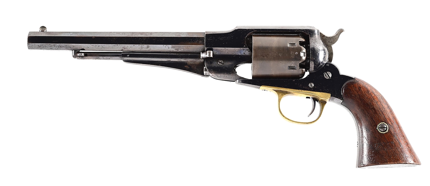 (A) MARTIALLY INSPECTED REMINGTON MODEL 1858 ARMY .44 PERCUSSION SINGLE ACTION REVOLVER.