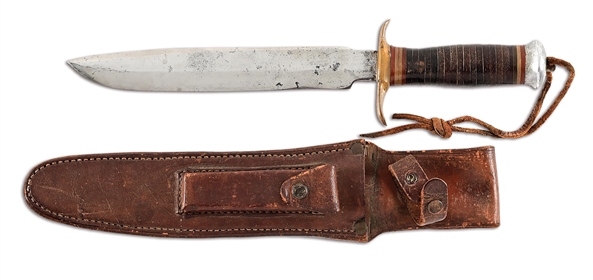 US WWII UNMARKED SPRINGFIELD RANDALL MODEL 1 ALL PURPOSE FIGHTING KNIFE.