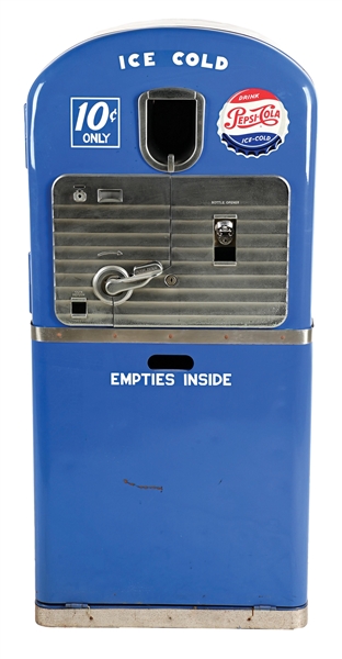 VENDO MODEL 27 PEPSI MACHINE W/ ORIGINAL STAND