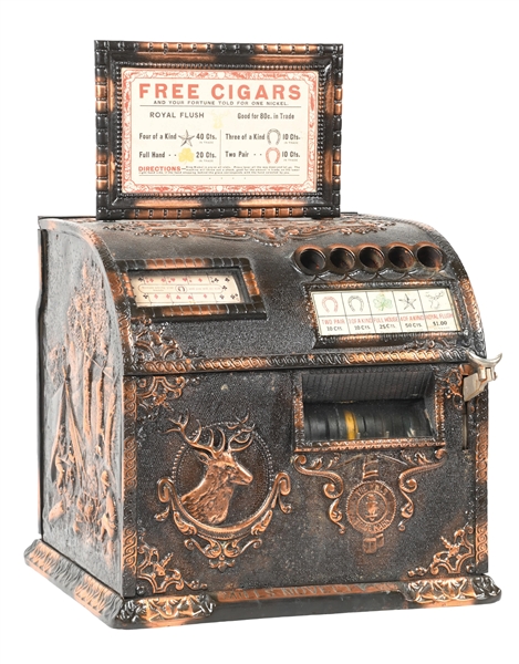 5¢ MILLS NOVELTY "THE ELK" FORTUNE TELLER CIGAR TRADE STIMULATOR