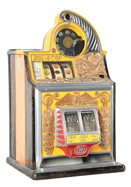 5¢ WATLING MFG. CO. BIRD OF PARADISE ROL-A-TOP SLOT MACHINE
