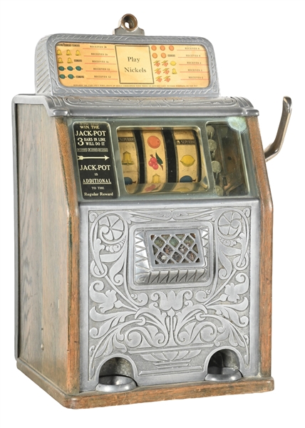 5¢ CAILLE BROS. SUPERIOR BELL SLOT MACHINE 