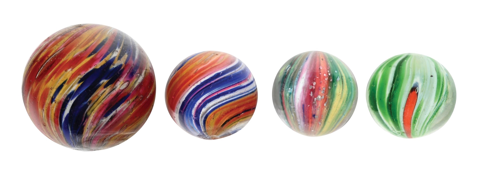 LOT OF 4: ONIONSKIN MARBLES