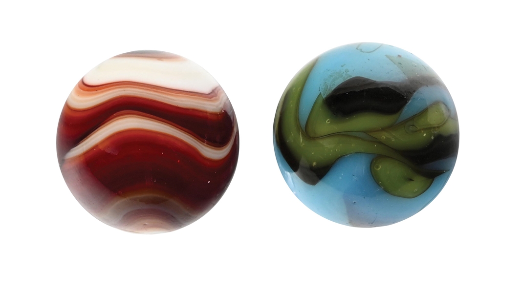 LOT OF 2: CHRISTENSEN AGATE MARBLES