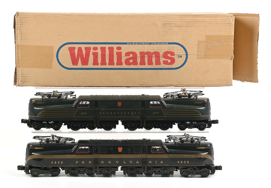 LOT OF 2: WILLIAMS SCALE GG-1 ELECTRIC LOCOMOTIVES WITH BOX