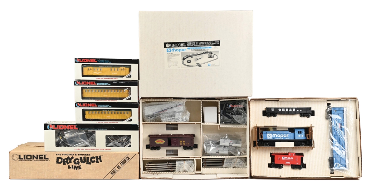 LOT OF 2: LIONEL SET NO. 11706 DRY GULCH & SET NO. 11818 MOPAR SET