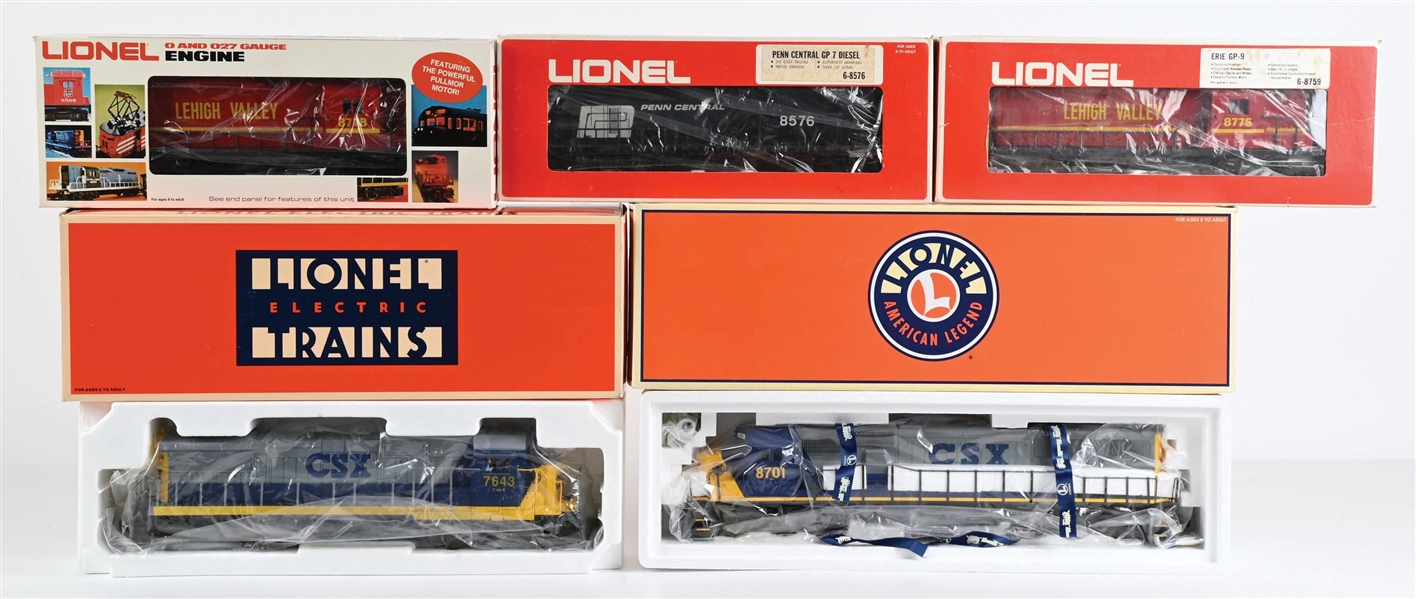 LOT OF 5: LIONEL DIESEL LOCOMOTIVES