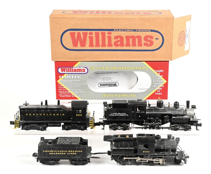 LOT OF 3: VARIOUS 0-GA. STEAM & DIESEL LOCOMOTIVES