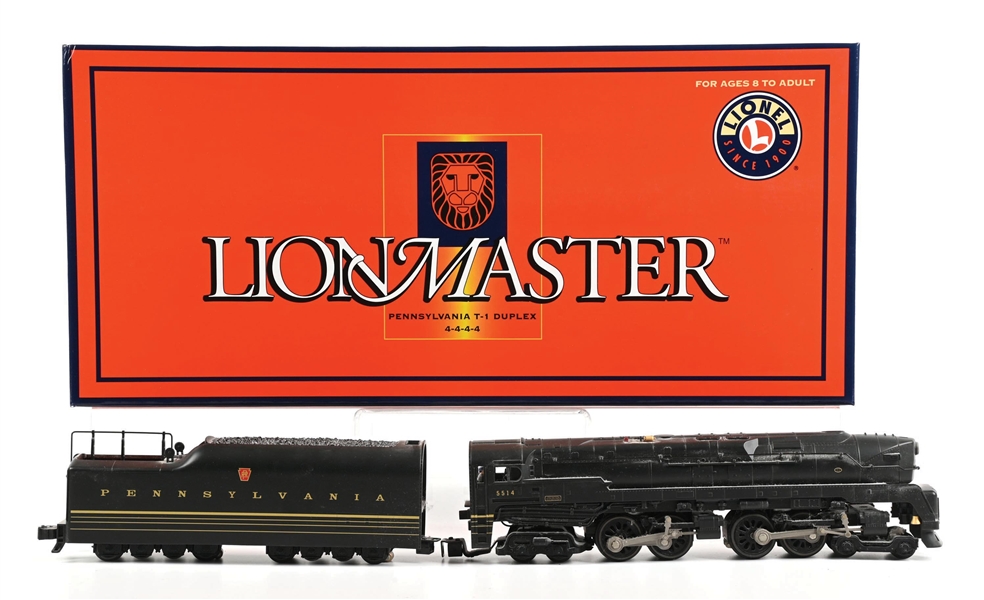 LIONEL 0-GA. LIONMASTER PRR T01 STEAM LOCOMOTIVE WITH BOXES
