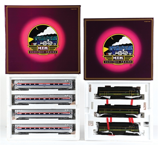 LOT OF 2: MTH DIESEL LOCOMOTIVES & AMTRAK PASSENGER CARS