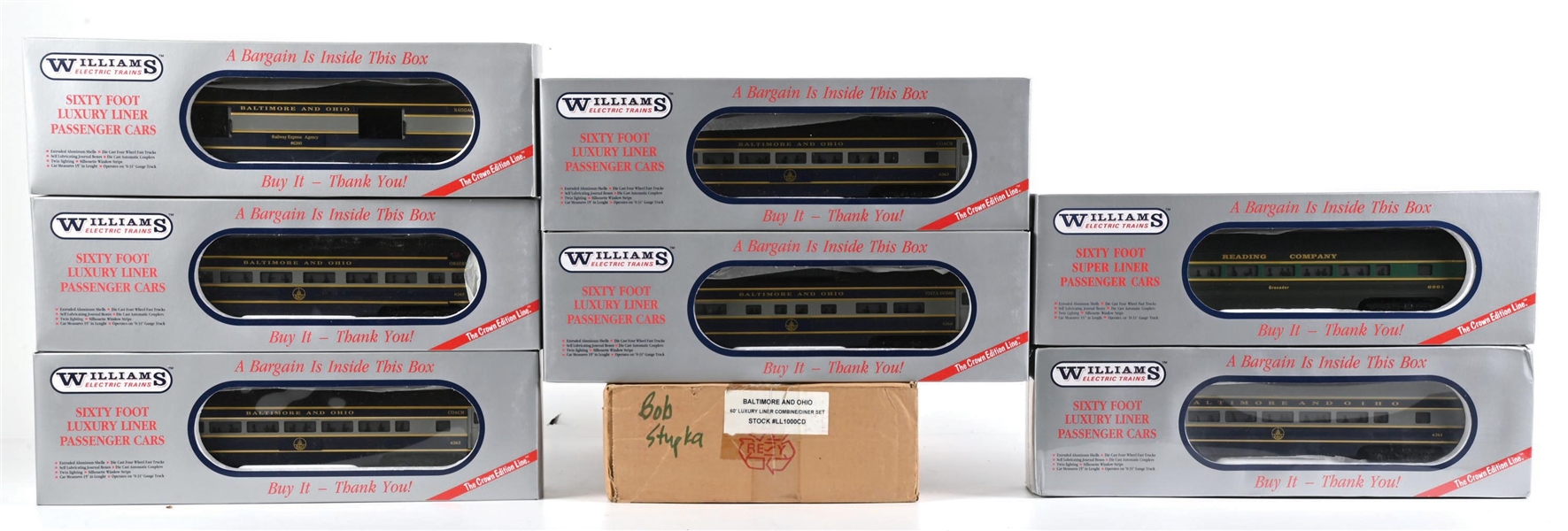 LOT OF 4: WILLIAMS LOCOMOTIVE & ROLLING STOCK