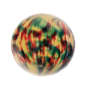 LARGE ONIONSKIN MARBLE IN YELLOW, RED, AND GREEN