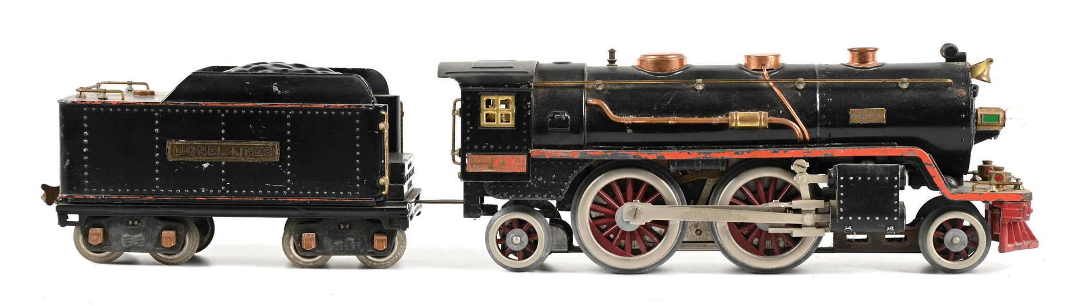 LOT OF 2: LIONEL STD-GA. 390E STEAM LOCO & TENDER