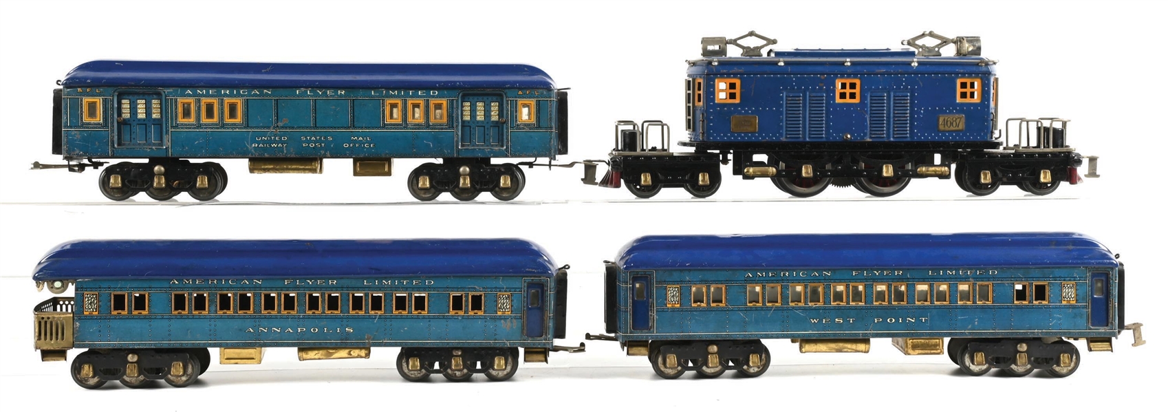 LOT OF 4: AMERICAN FLYER STANDARD GAUGE PRESIDENTS SPECIAL