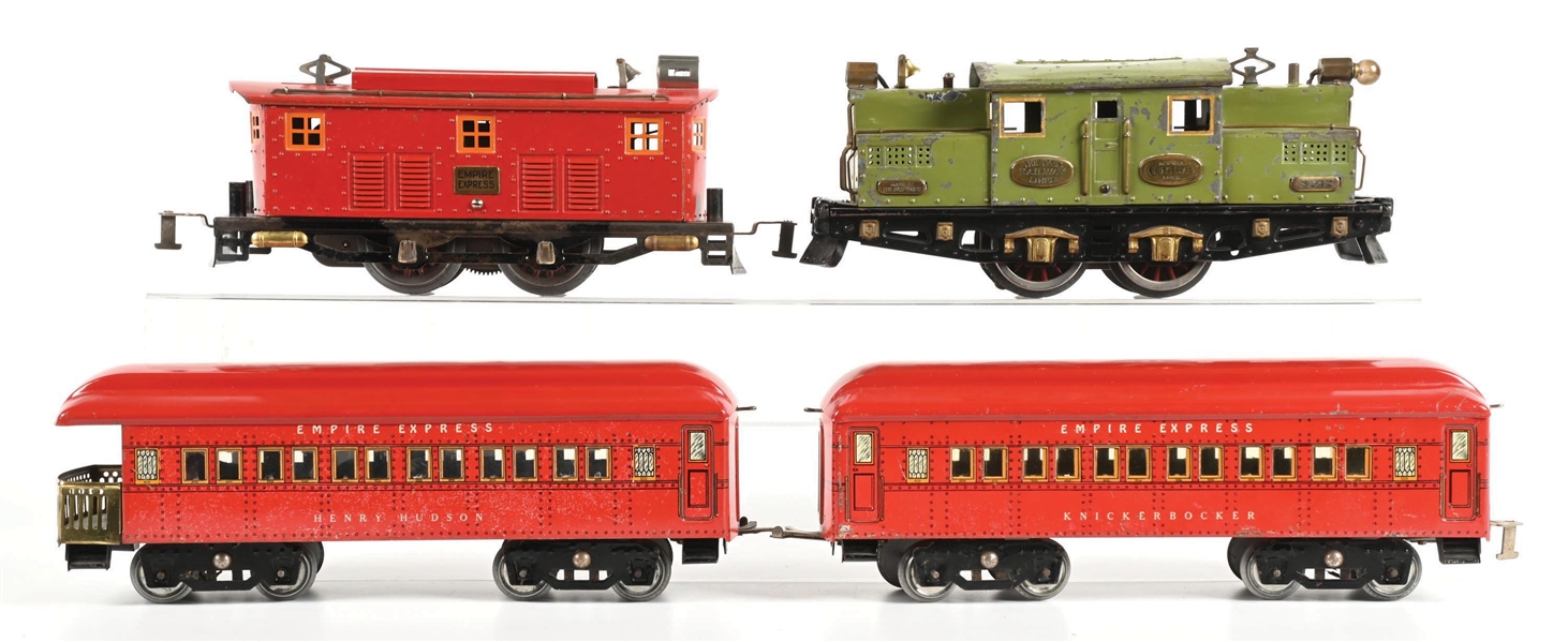 LOT OF 4: AMERICAN FLYER STD-GA. 4753 PASS. SET & IVES 3242 LOCO