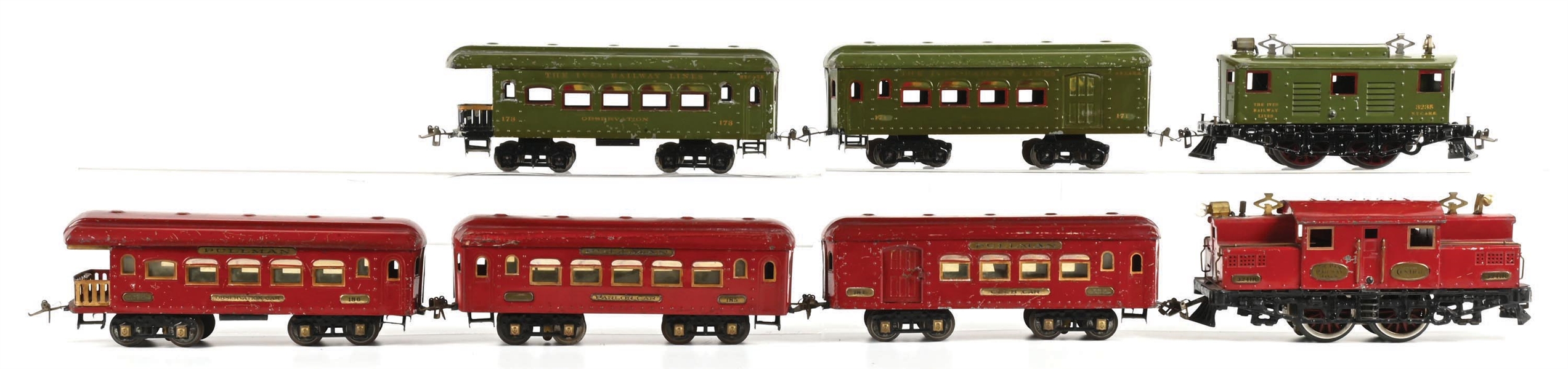 LOT OF 2: IVES STD-GA. PASSENGER SETS