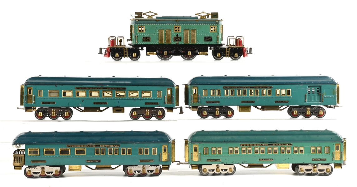 LOT OF 5: AMERICAN FLYER STD-GA. PRESIDENTS SPECIAL PASSENGER SET