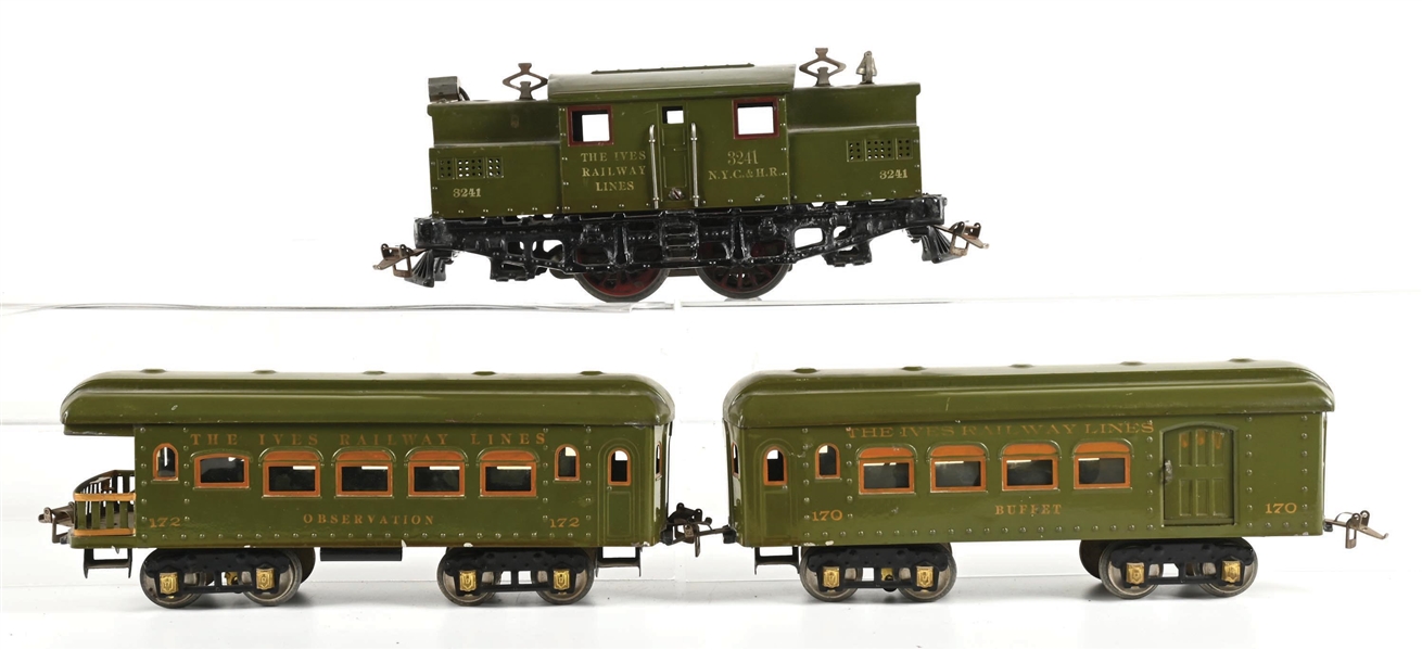 LOT OF 3: IVES STD-GA. 3241 PASSENGER SET