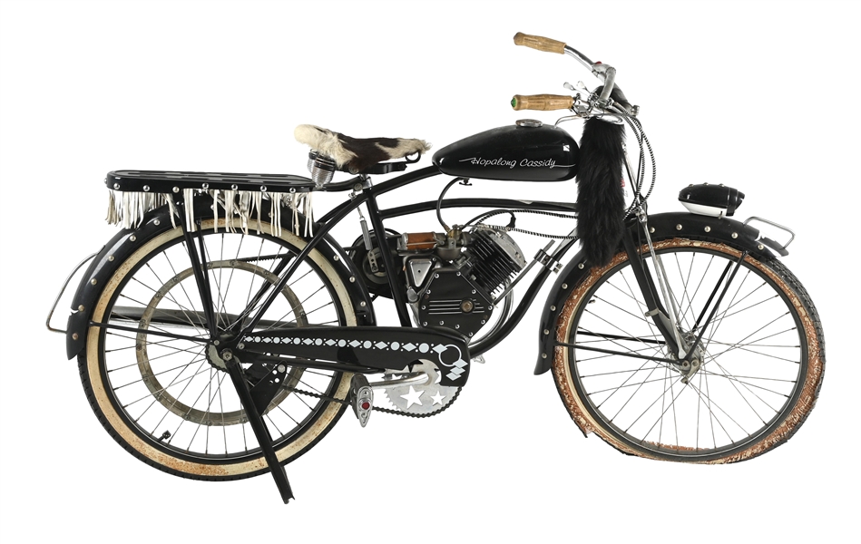 CUSTOM BUILT HOPALONG CASSIDY MOTORIZED BICYCLE WITH WHIZZER ENGINE