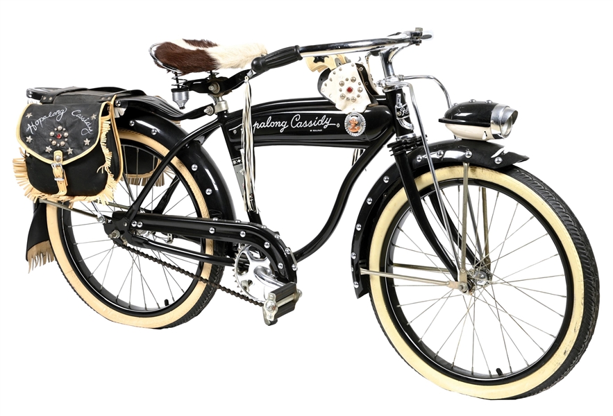 ROLLFAST HOPALONG CASSIDY BOYS BICYCLE WITH CAP GUNS