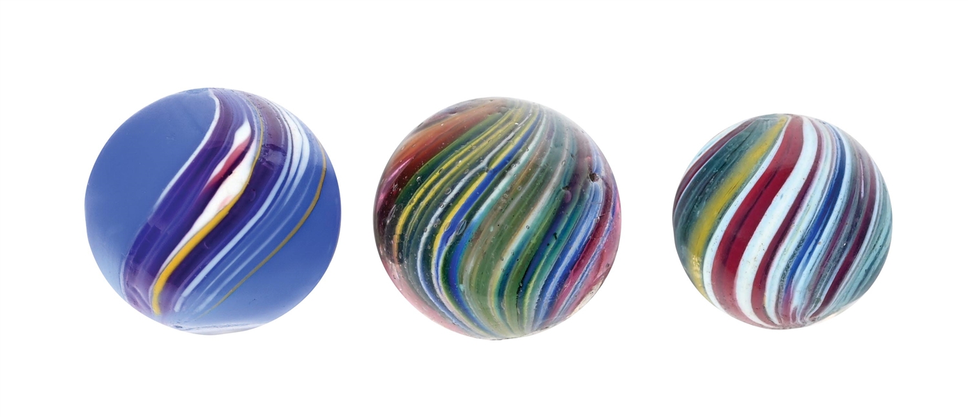 LOT OF 3: HANDMADE MARBLES