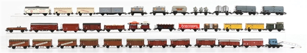 LARGE LOT OF 35: MARKLIN HO-GA. ASSORTED TRAIN FREIGHT CARS