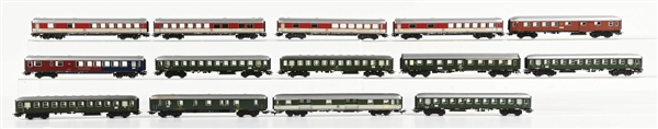 LOT OF 14: MARKLIN HO-GA. ASSORTED PASSENGER CARS