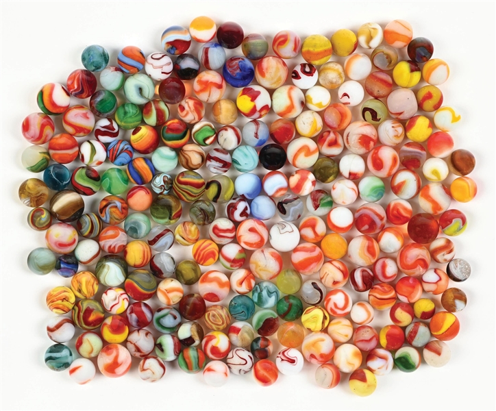 LARGE LOT OF MACHINE MADE MARBLES