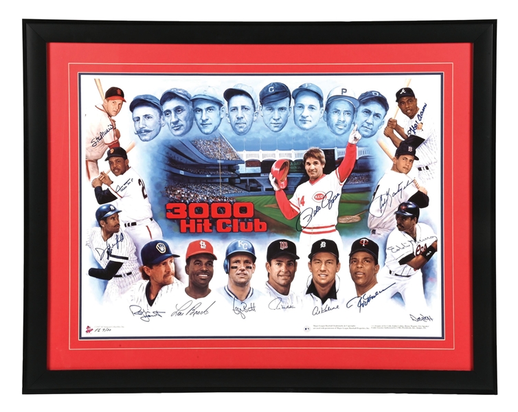 MAJOR LEAGUE BASEBALL 3OOO HIT CLUB FRAMED COLOR PHOTO PE 9/30
