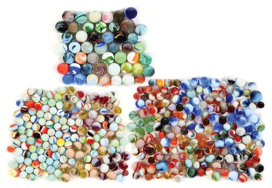 LARGE LOT OF MACHINE MADE MARBLES