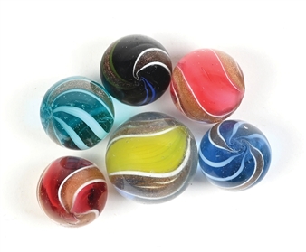 LOT OF 6: LUTZ MARBLES