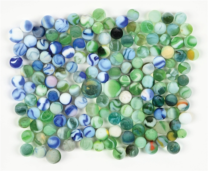 LARGE LOT OF MACHINE-MADE MARBLES