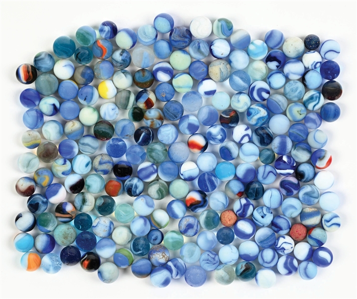 LARGE LOT OF MACHINE-MADE MARBLES