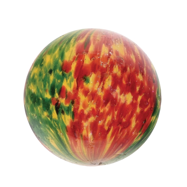 LARGE YELLOW, GREEN, AND RED ONIONSKIN MARBLE