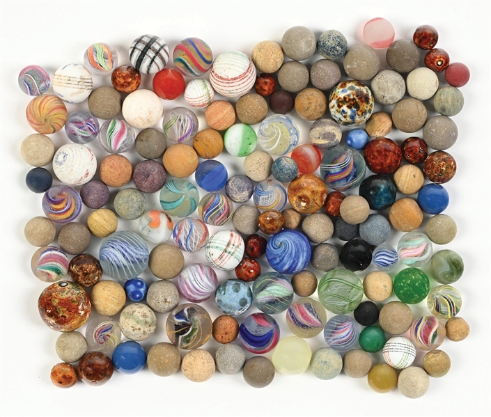 LARGE VARIETY OF HANDMADE MARBLES 